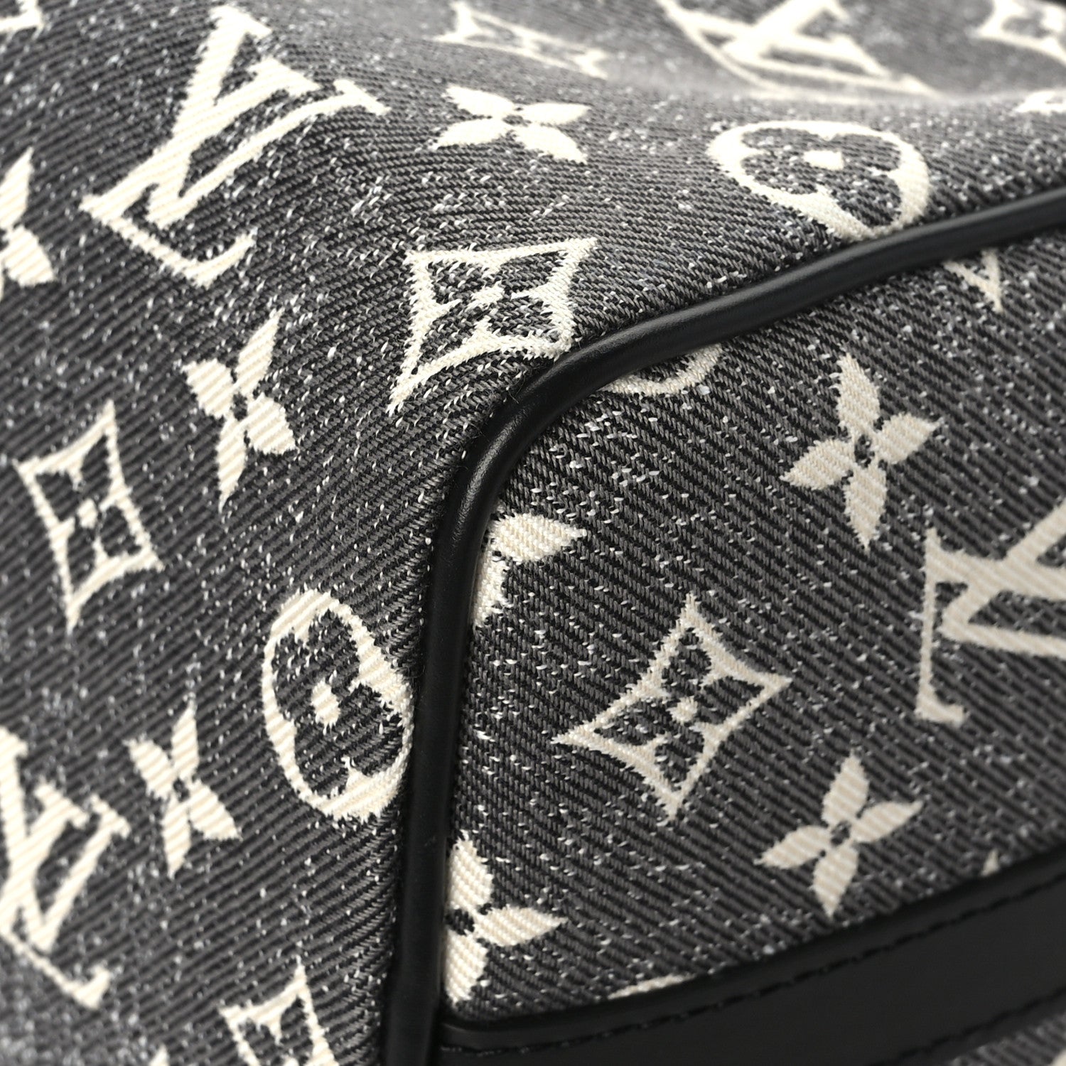 Louis Vuitton Denim Monogram Jacquard Speedy Bandouliere 25 Black 8 of 10
