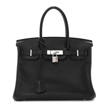 Hermes Taurillon Clemence Birkin 30 Black 1 of 12