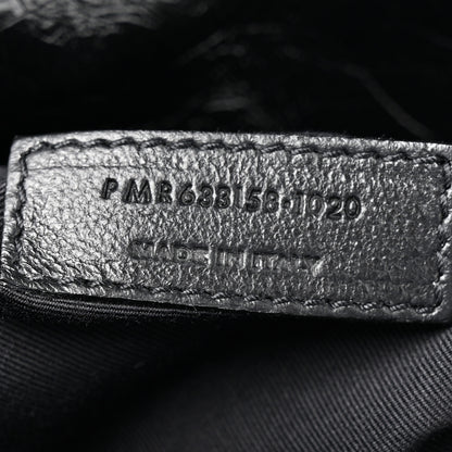 Saint Laurent Crinkled Calfskin Matelasse Monogram Medium Niki Chain Satchel Black 7 of 11