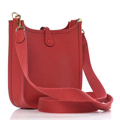 Hermes Taurillon Clemence Evelyne TPM Rouge Piment 3 of 14