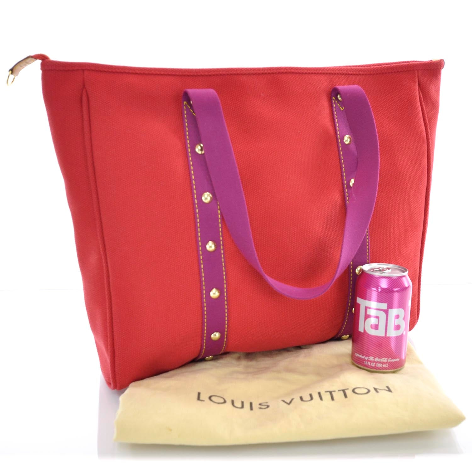 Louis Vuitton Antigua Cabas GM Red 3 of 10