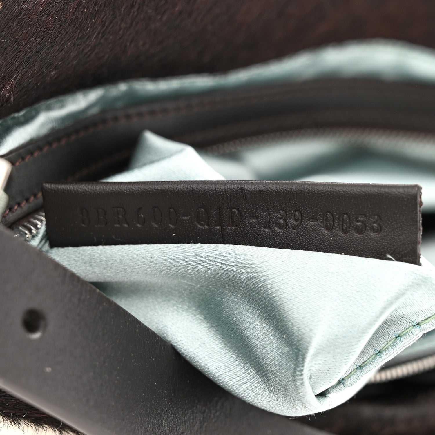 Fendi Calf Hair Baguette White Brown 8 of 13