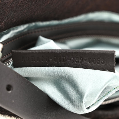 Fendi Calf Hair Baguette White Brown 8 of 13