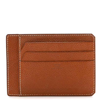 Hermes Barenia Faubourg City 3CC Card Holder Fauve 1 of 8