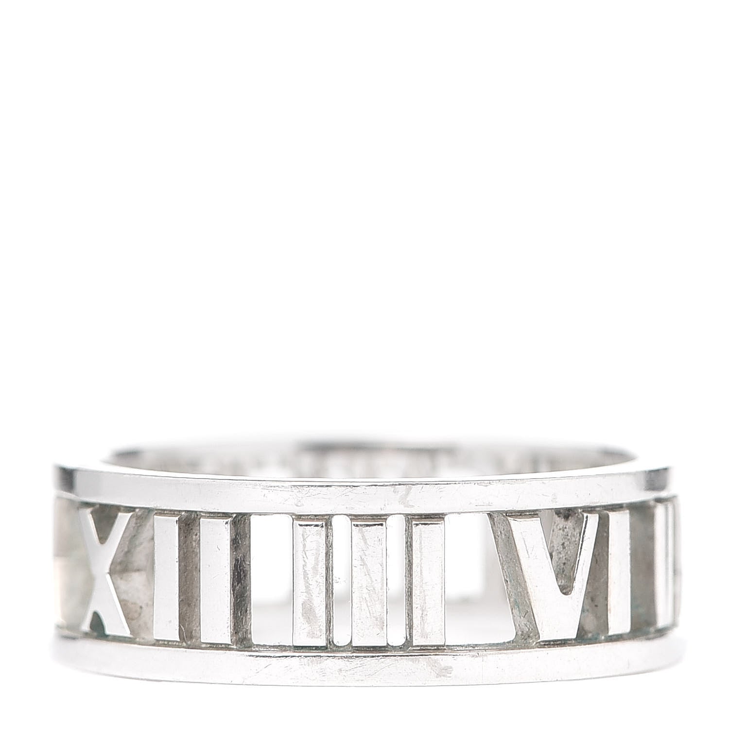 Tiffany Sterling Silver Wide Atlas Open Ring 55 7.25 3 of 4