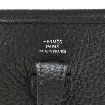 Hermes Taurillon Clemence Evelyne TPM Black 6 of 11