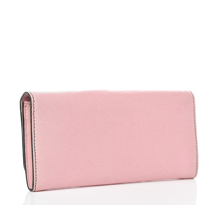 Fendi Vitello Elite Century Hypnoteyes Studded Continental Wallet Bubblegum Multicolor 3 of 15