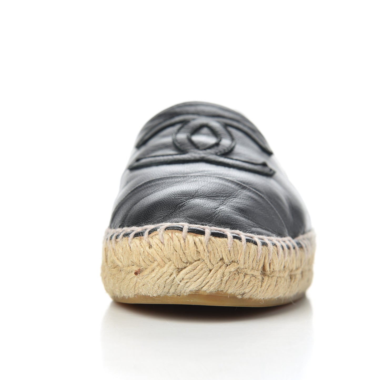 Lambskin CC Espadrilles 37 Black