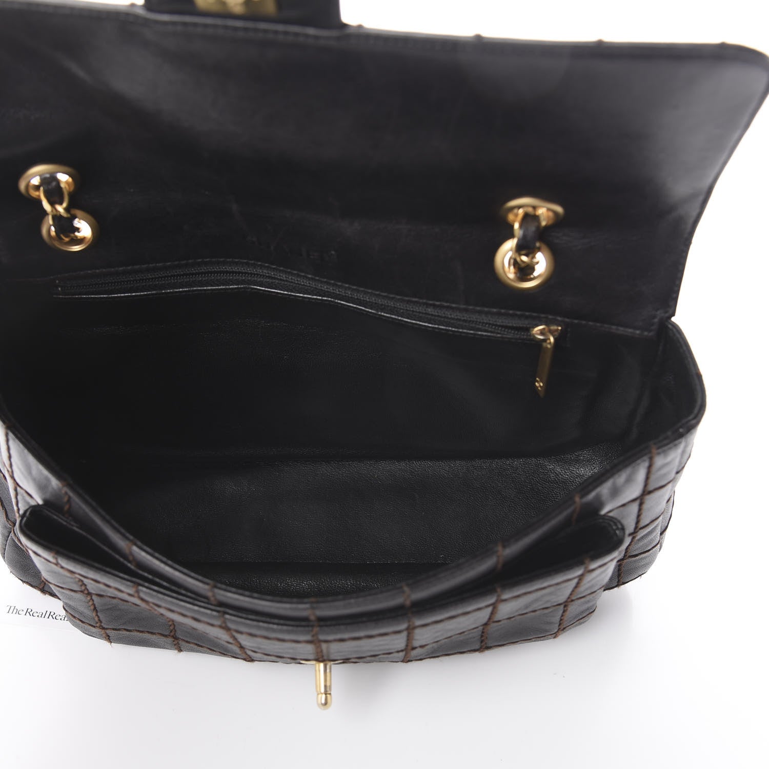 Chanel Lambskin Stitched Chocolate Bar Single Flap Brown 4 of 8