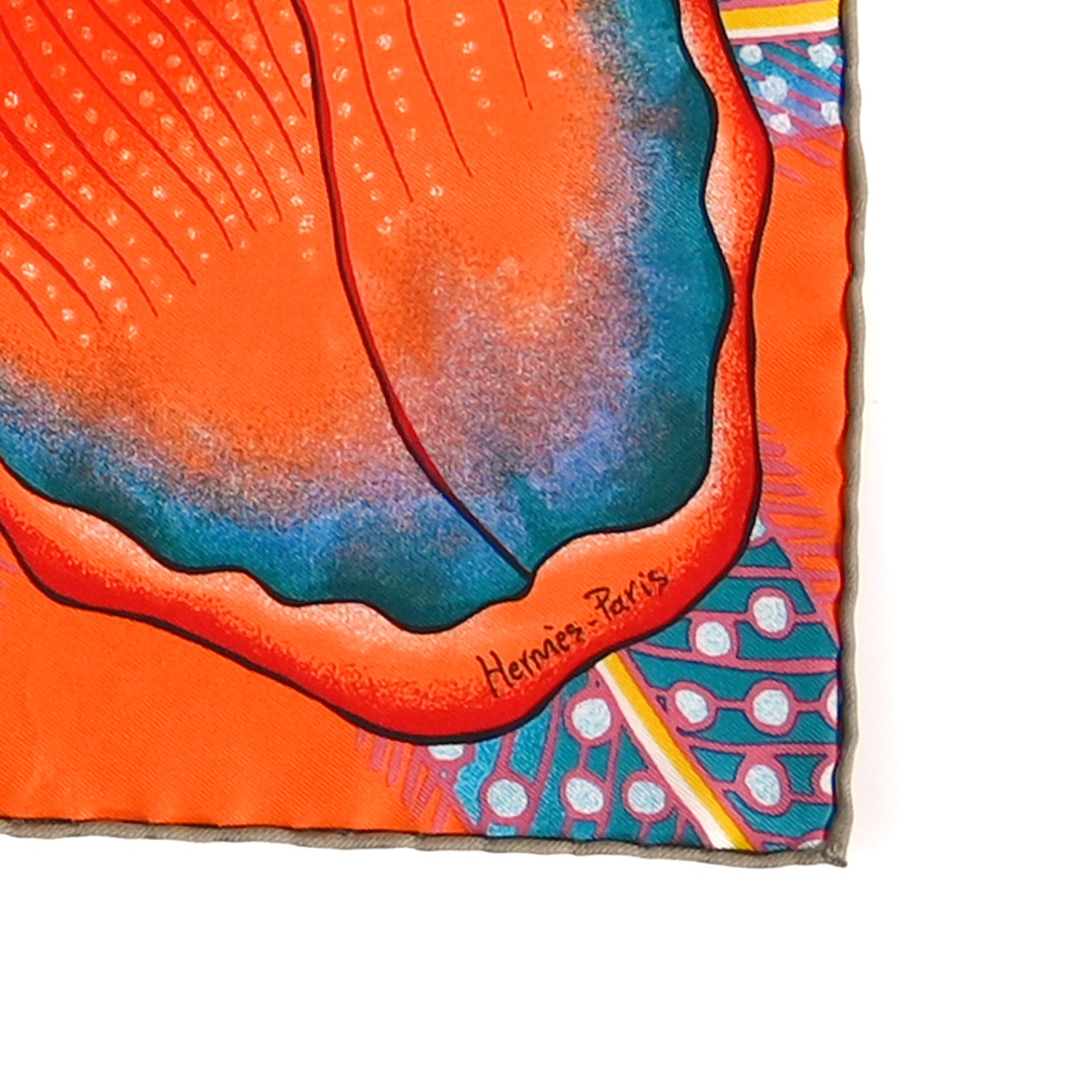 Hermes Silk Baobab Cat Scarf 45 2 of 3