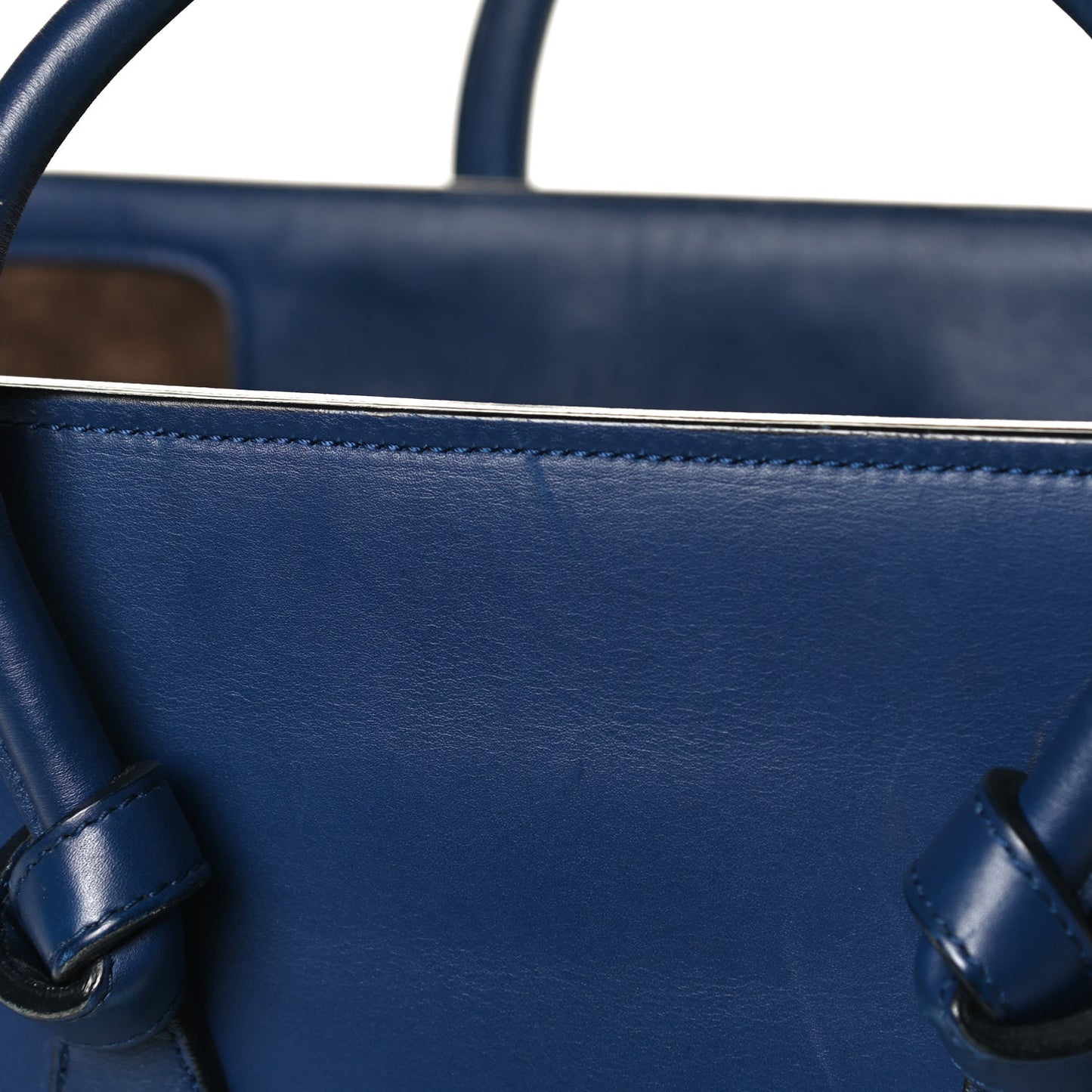 Smooth Calfskin Small Tie Knot Tote Dark Indigo