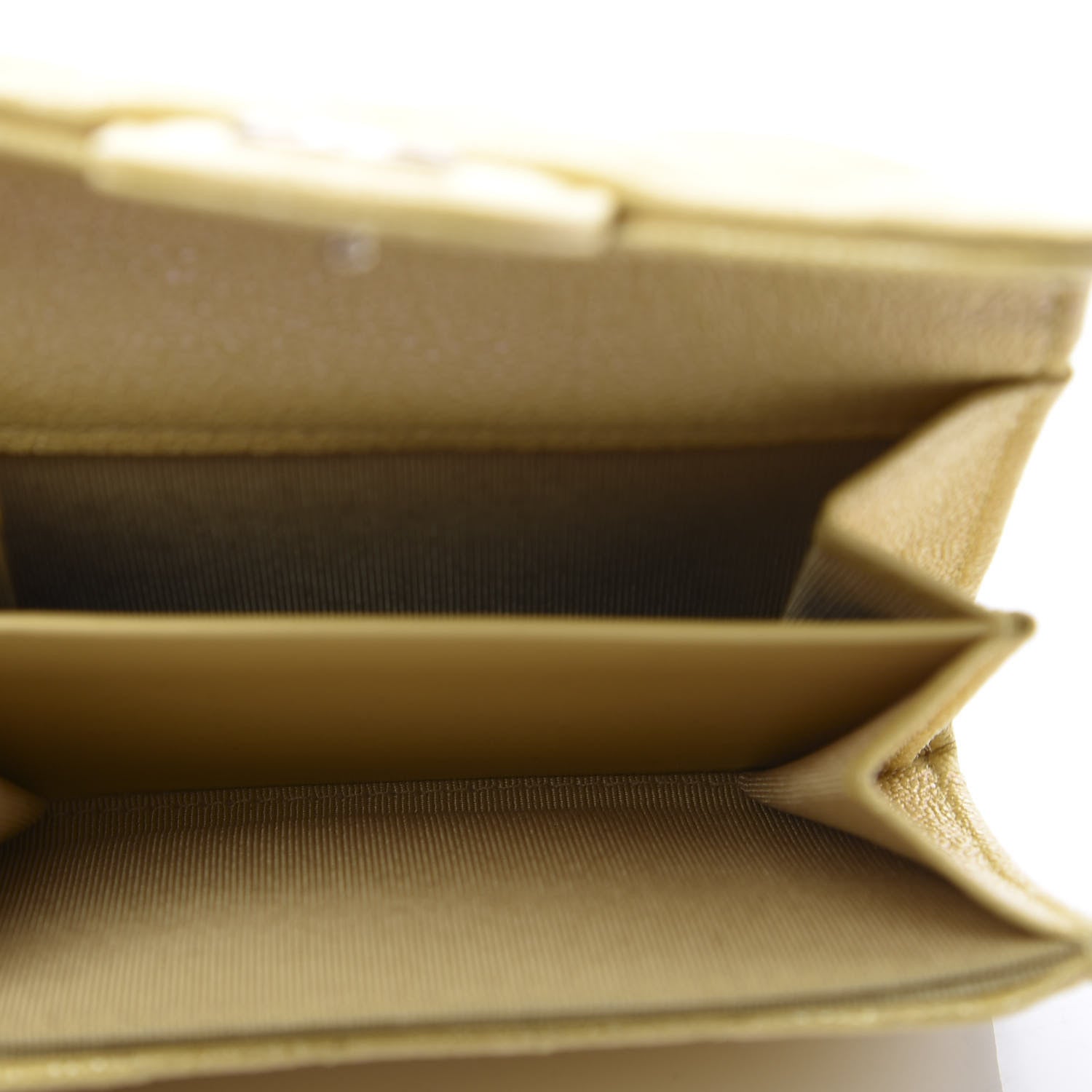 Chanel Iridescent Caviar Quilted Flap Card Holder Wallet Yellow 4 of 10