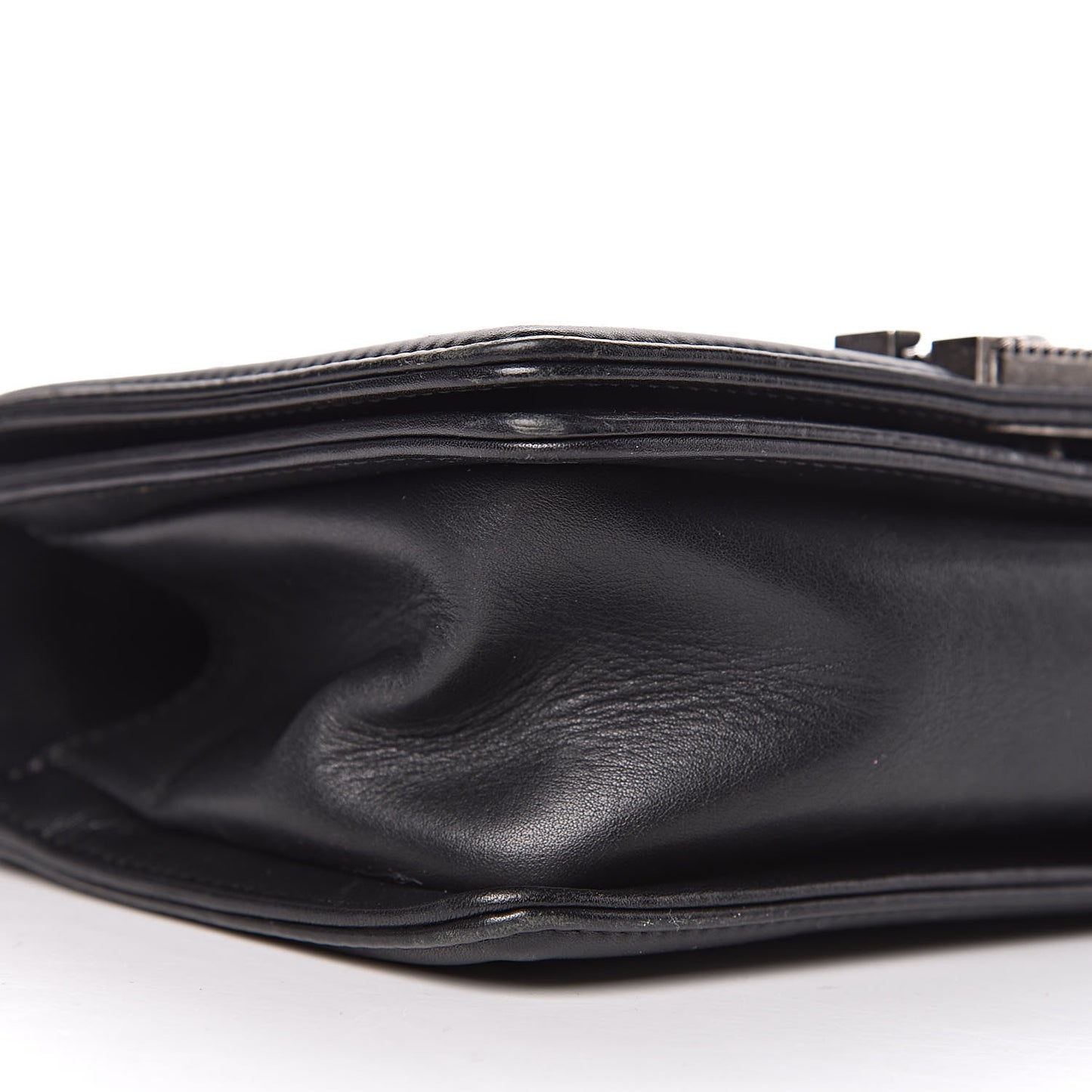 Tweed Calfskin Small Boy Flap Black