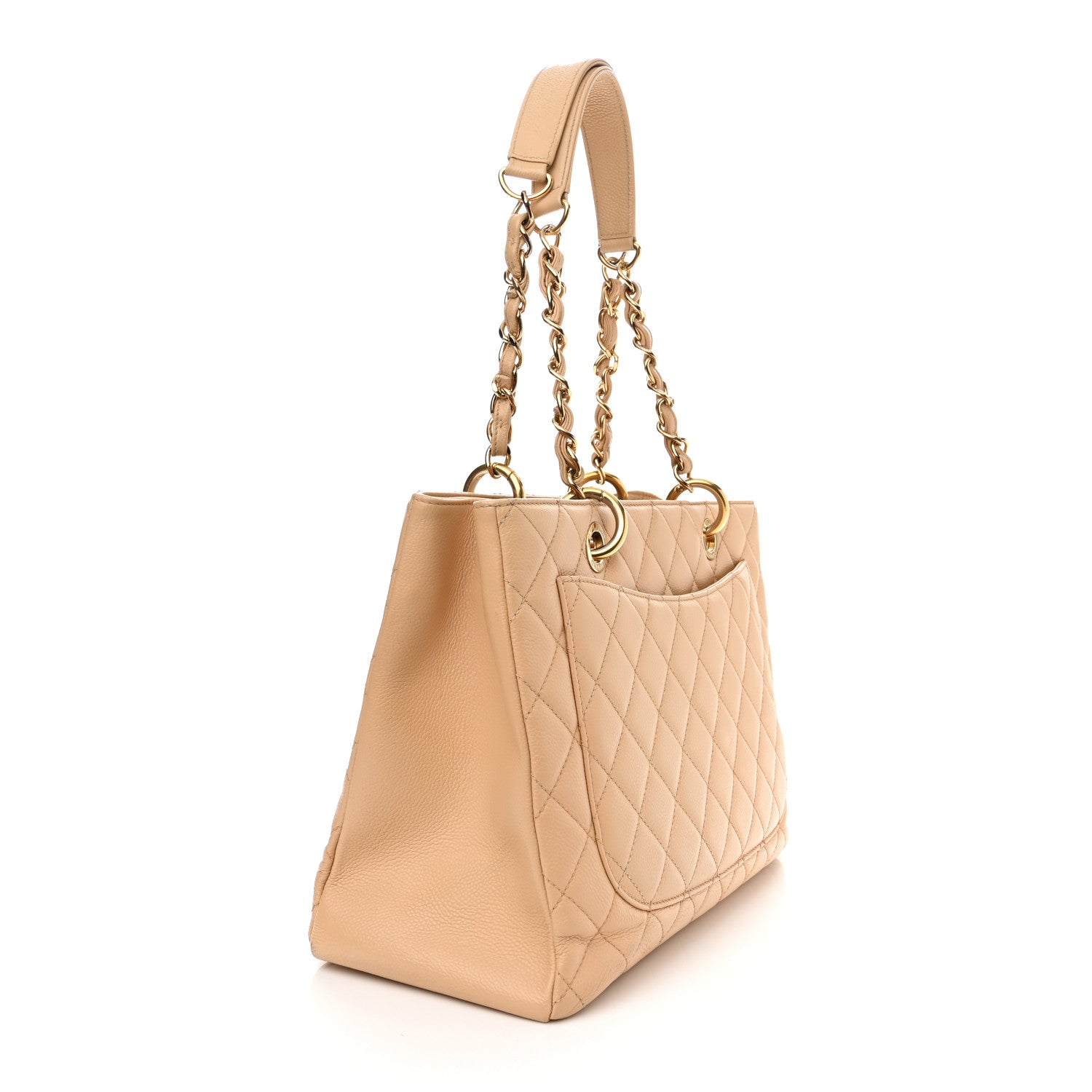 Chanel Caviar Quilted Grand Shopping Tote GST Beige Clair 3 of 15