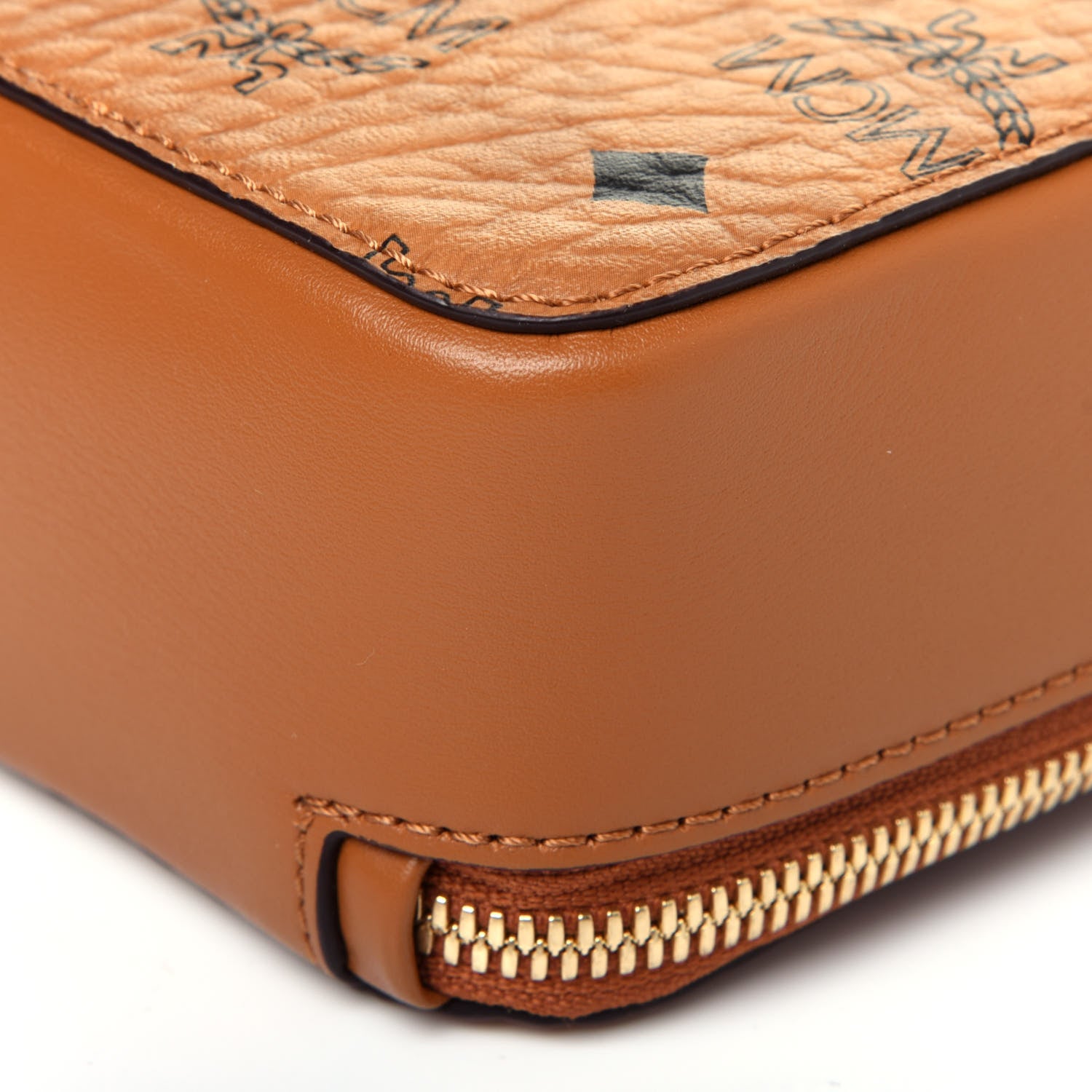 MCM Visetos Crossbody Camera Bag Cognac 14 of 17