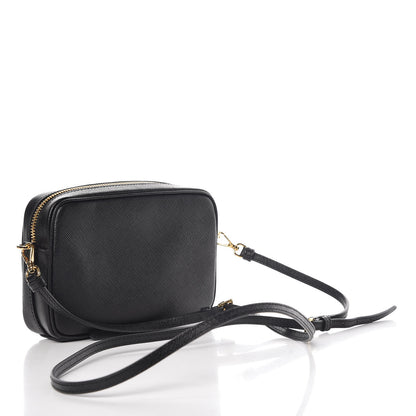 Prada Saffiano Small Camera Crossbody Bag Black 3 of 9