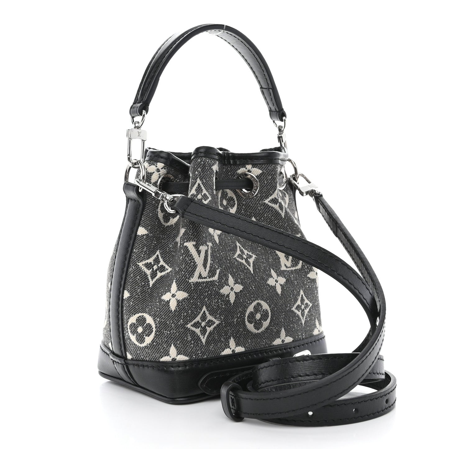 Monogram Jacquard Denim Nano Noe Bleu