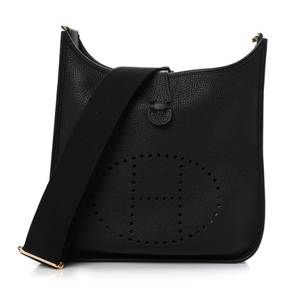 Hermes Taurillon Clemence Evelyne III PM Black 1 of 8