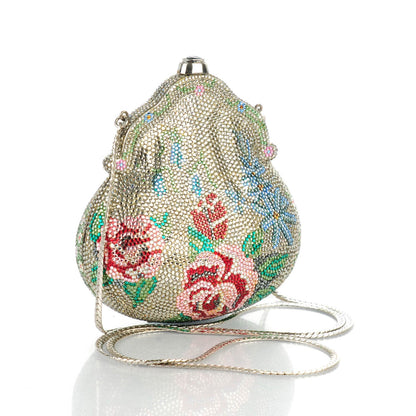 Judith Leiber Swarovski Crystal Floral Miniaudiere Clutch 3 of 7