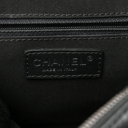 Chanel Crumpled Calfskin Quilted Medium Casual Rock Flap Black 7 of 10