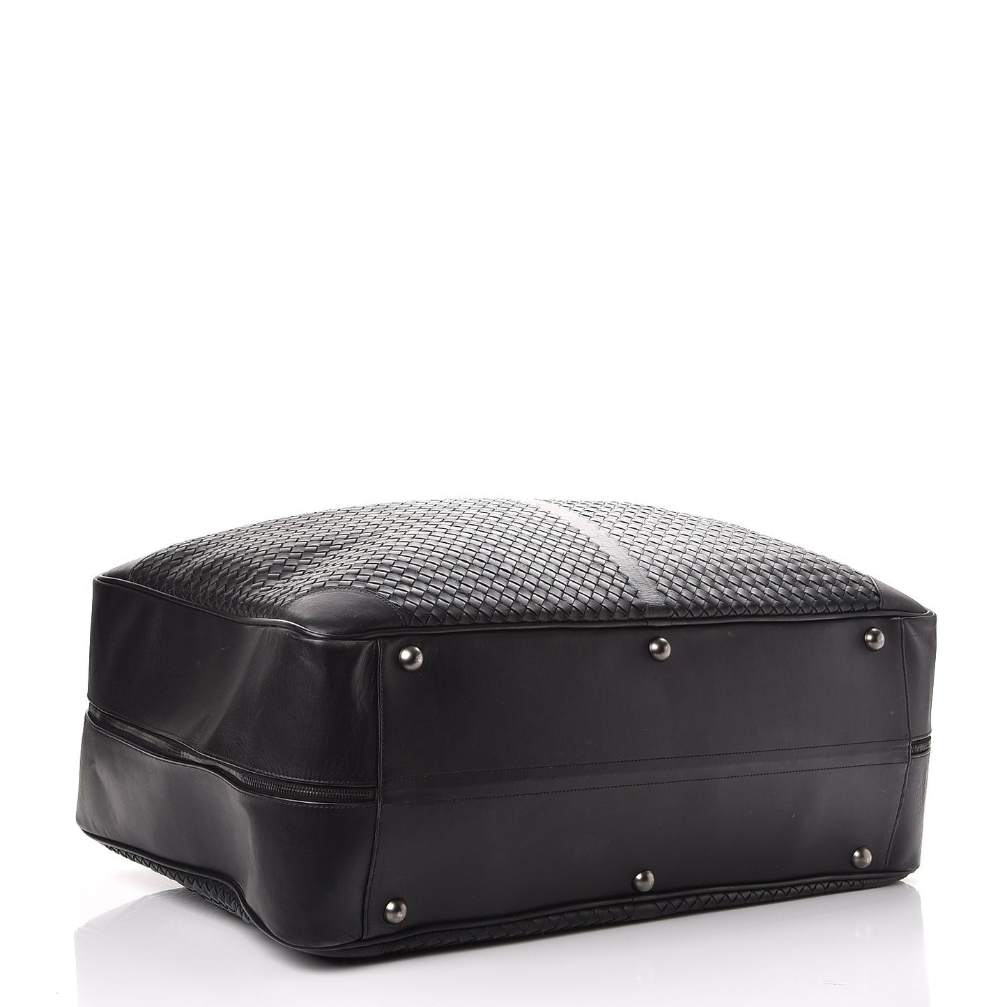 Nappa Intrecciato Luggage Travel Bag Nero Black