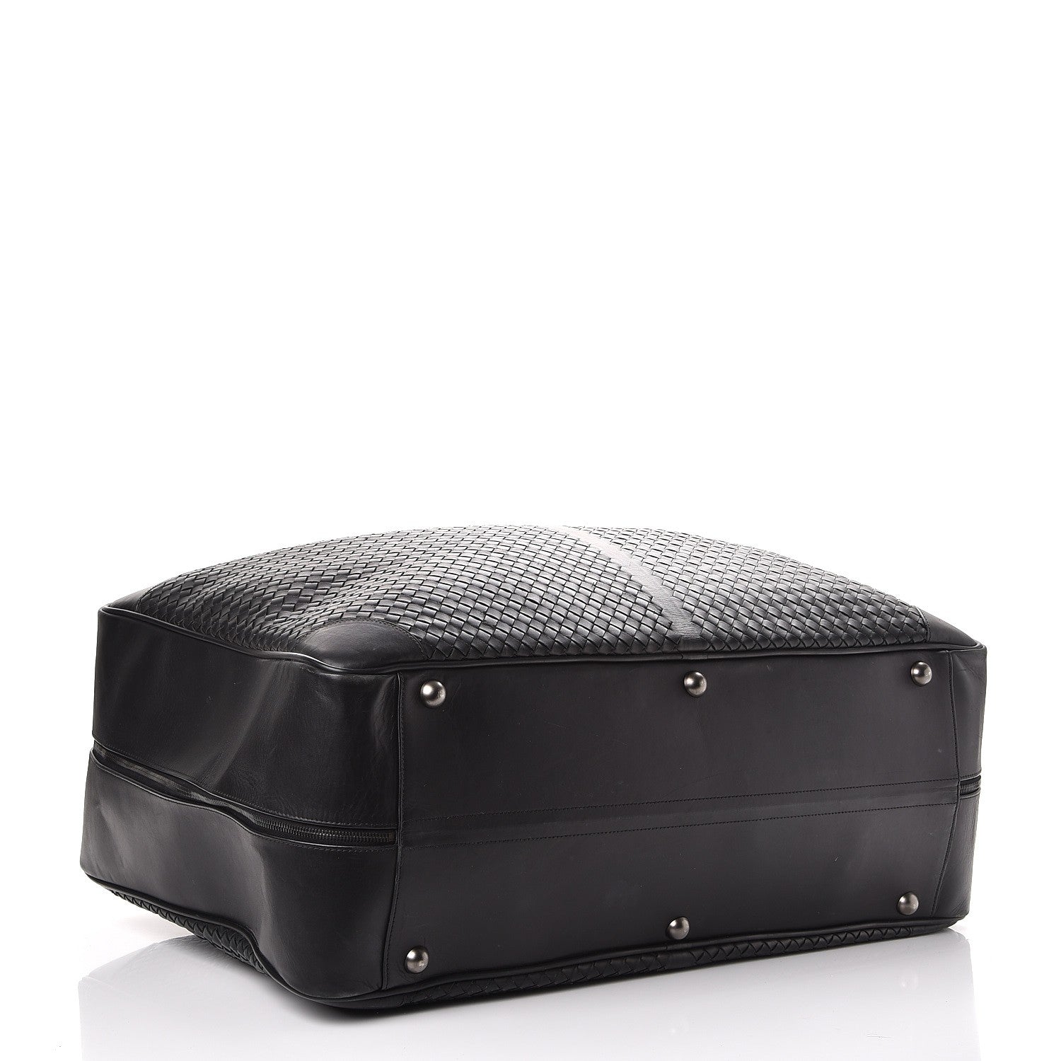 Bottega Veneta Nappa Intrecciato Luggage Travel Bag Nero Black 4 of 15