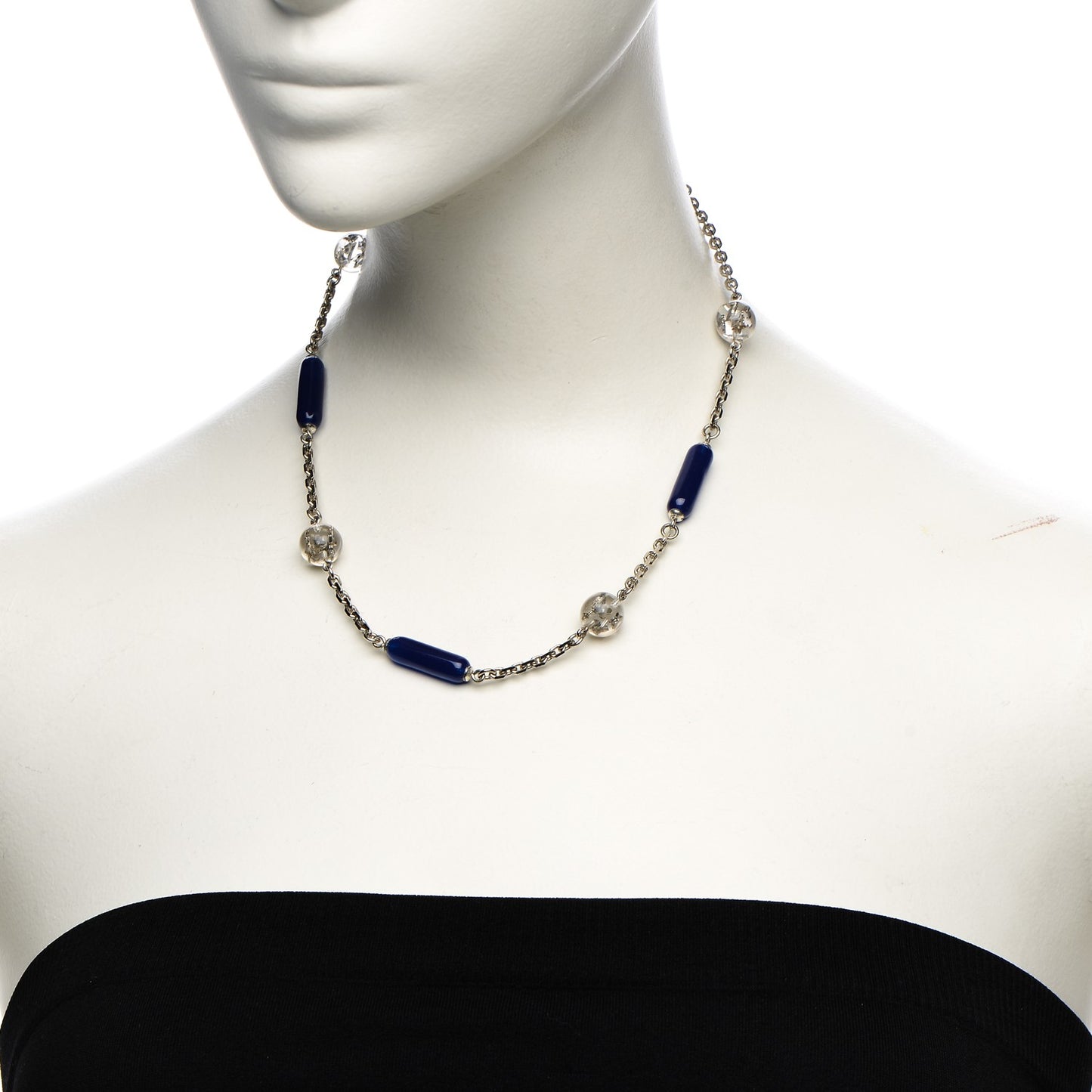 Inclusion Chain Necklace Blue