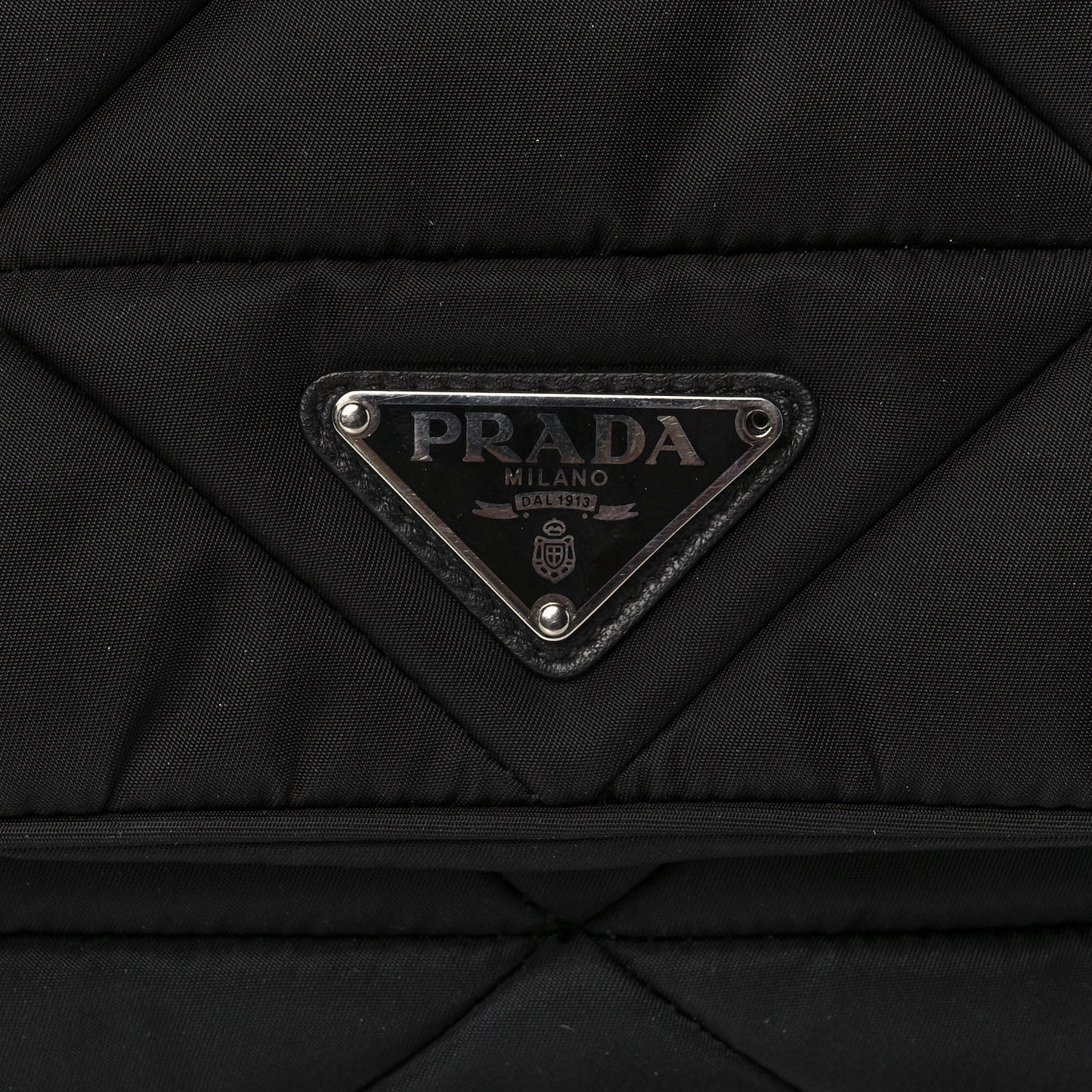 Re-Nylon Quilted Padded Flap Shoulder Bag Black