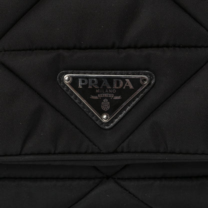 Prada Re-Nylon Quilted Padded Flap Shoulder Bag Black 8 of 8