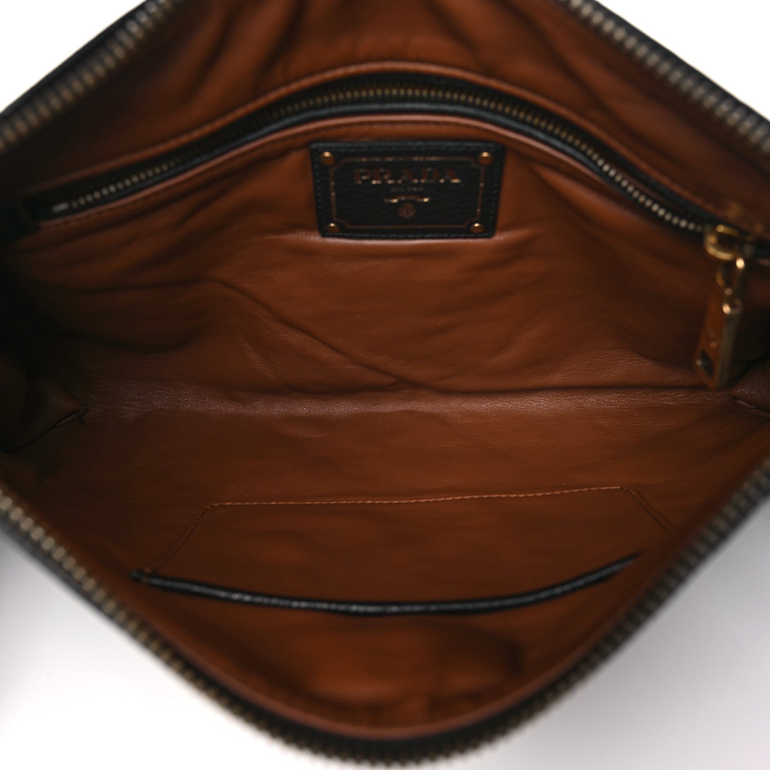 Prada Cervo Deerskin Fringe Clutch Black 5 of 9