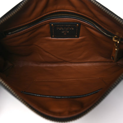Prada Cervo Deerskin Fringe Clutch Black 5 of 9