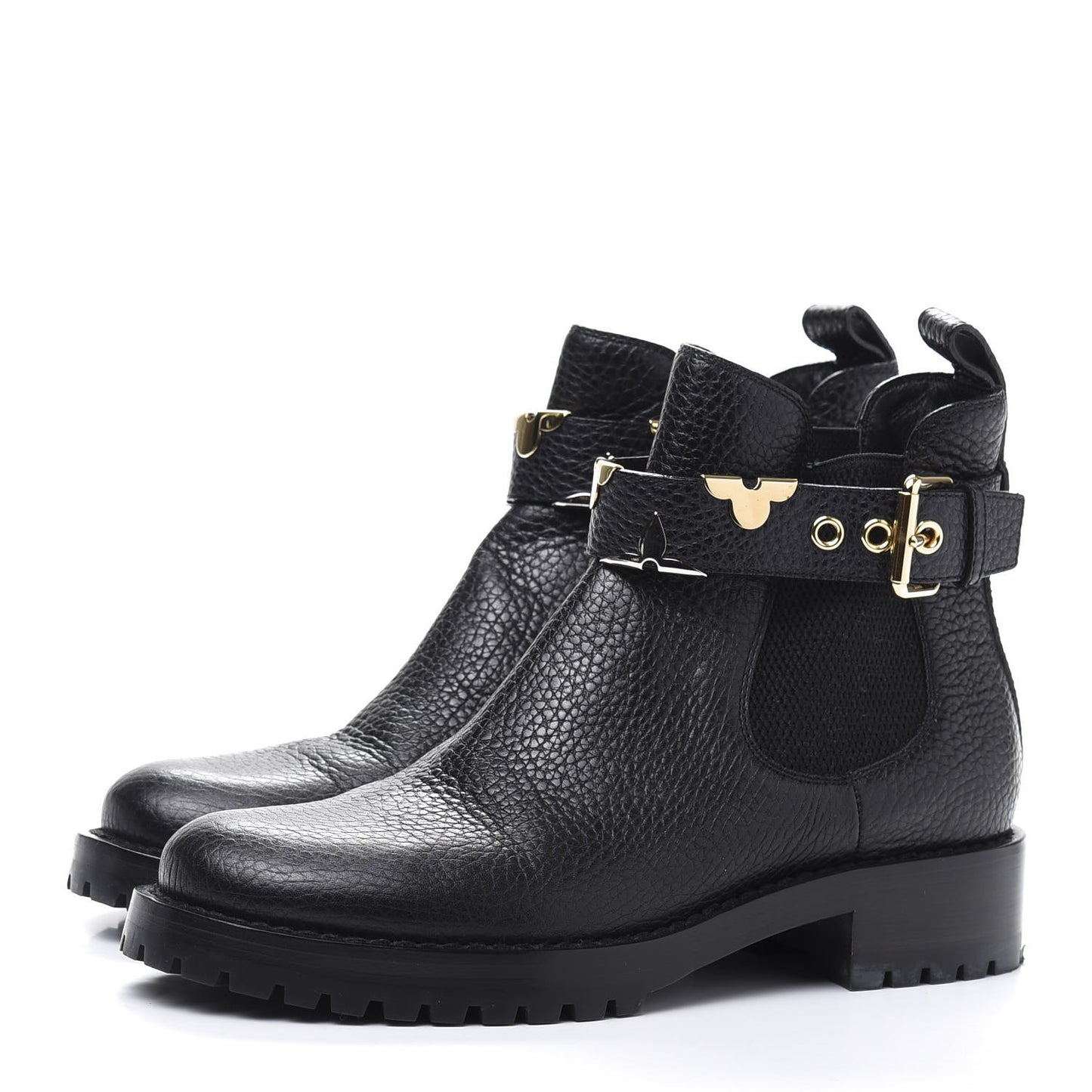 Calfskin Fast Ride Ankle Boots 37 Black
