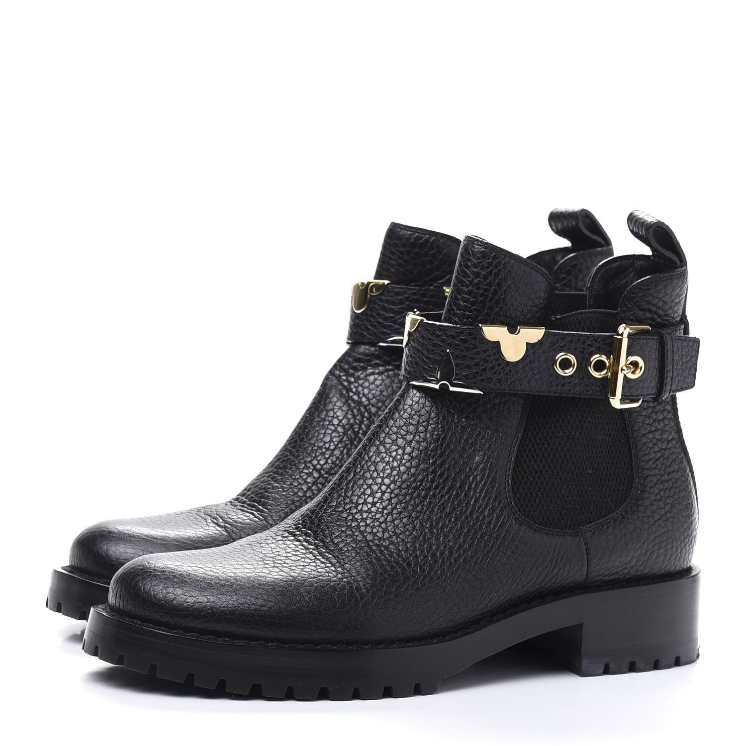 Louis Vuitton Calfskin Fast Ride Ankle Boots 37 Black 3 of 8