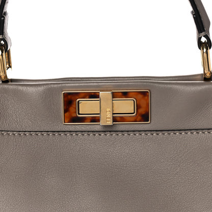 Fendi Vitello Seta Plexiglass Tortoise Medium Peekaboo Iconic Satchel Tortora 13 of 13