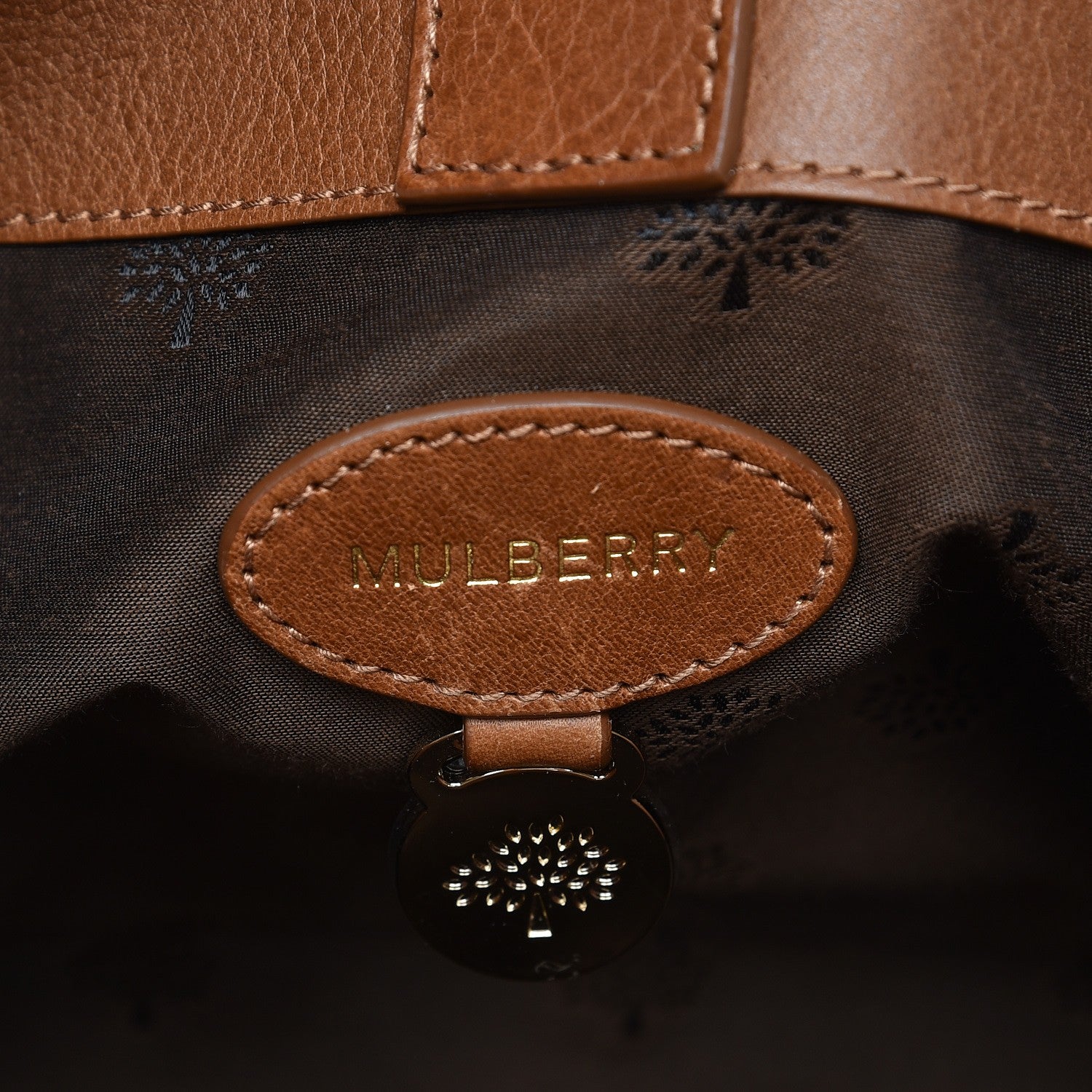 Mulberry Classic Grain Small Bayswater Double Zip Tote Oak 7 of 11