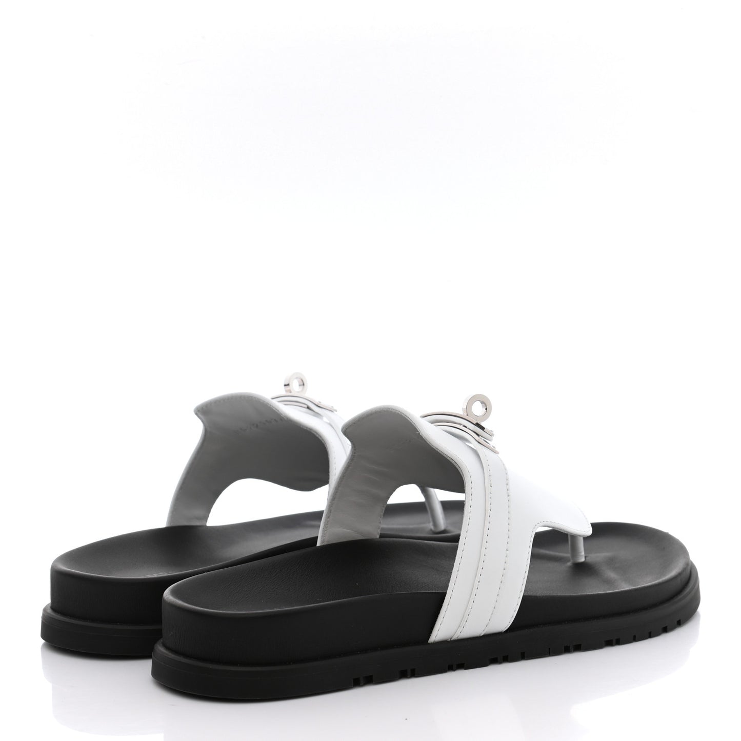 Calfskin Womens Empire Sandals 40 White