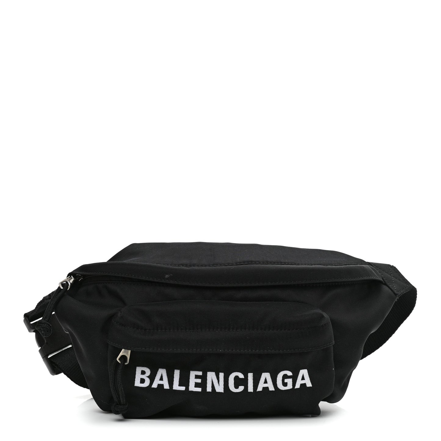 Recycled Sport Nylon Logo Embroidered Wheel Beltpack Black