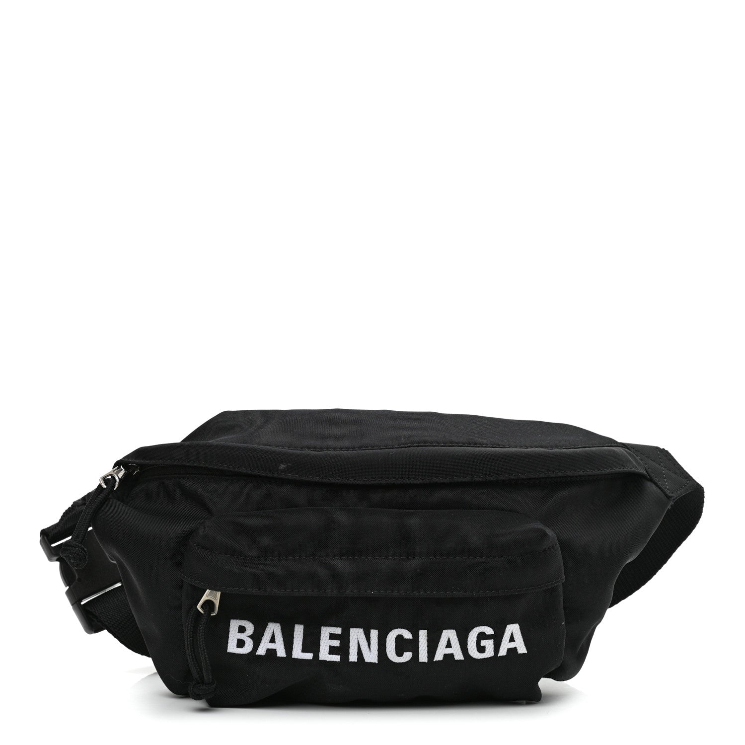 Balenciaga Recycled Sport Nylon Logo Embroidered Wheel Beltpack Black 1 of 9