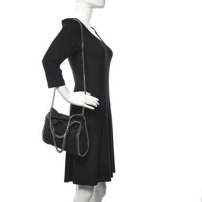 Stella McCartney Shaggy Deer Mini Falabella Fold Over Tote Black 2 of 10