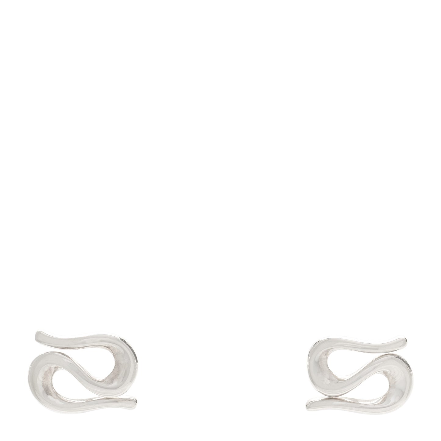 Sterling Silver Elsa Peretti Open Wave Earrings