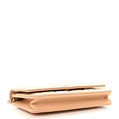Chanel Caviar Quilted Wallet On Chain WOC Beige 4 of 11