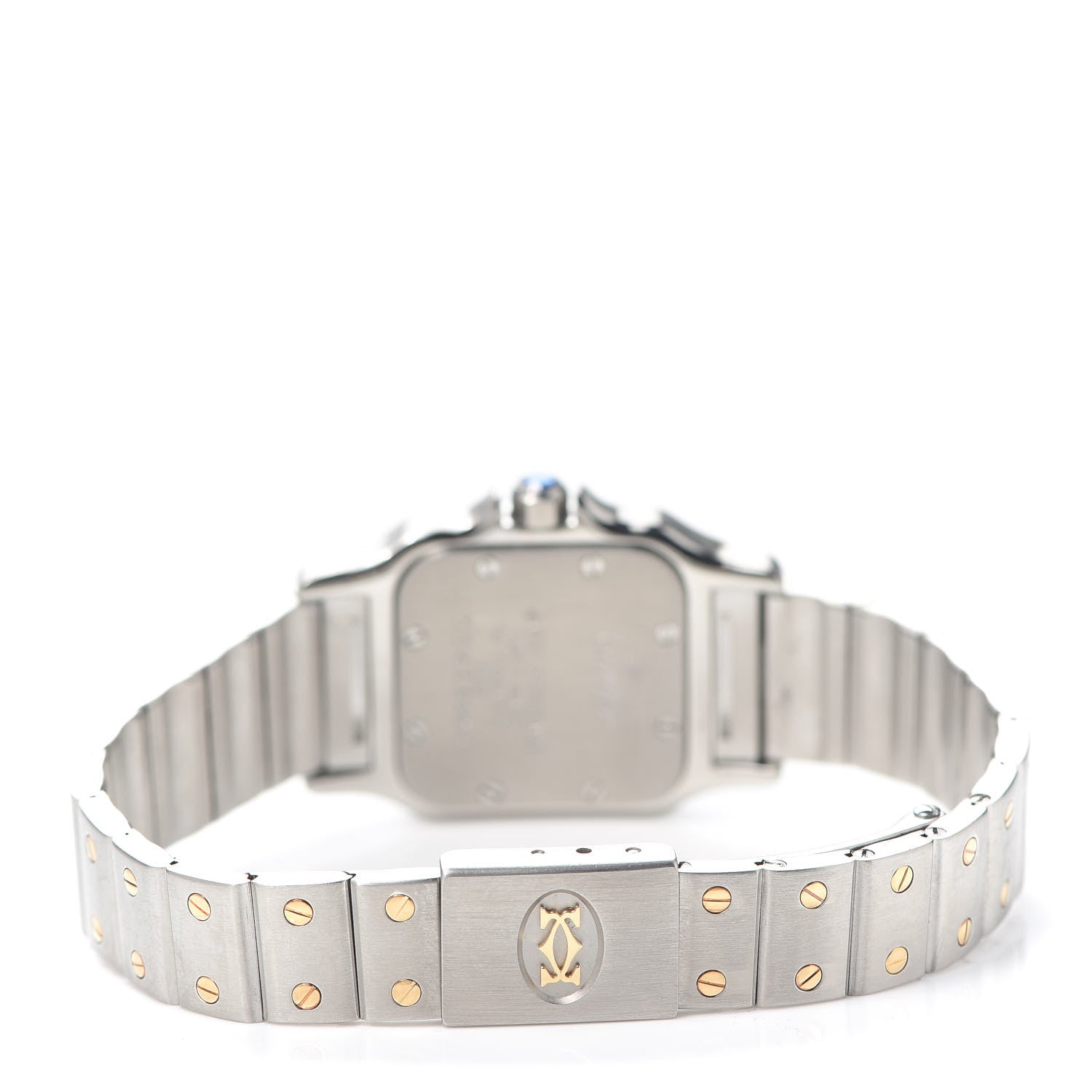 Cartier Stainless Steel 18K Yellow Gold 24mm Santos De Cartier Galbee Quartz Watch 3 of 5