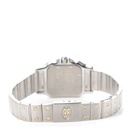 Cartier Stainless Steel 18K Yellow Gold 24mm Santos De Cartier Galbee Quartz Watch 3 of 5
