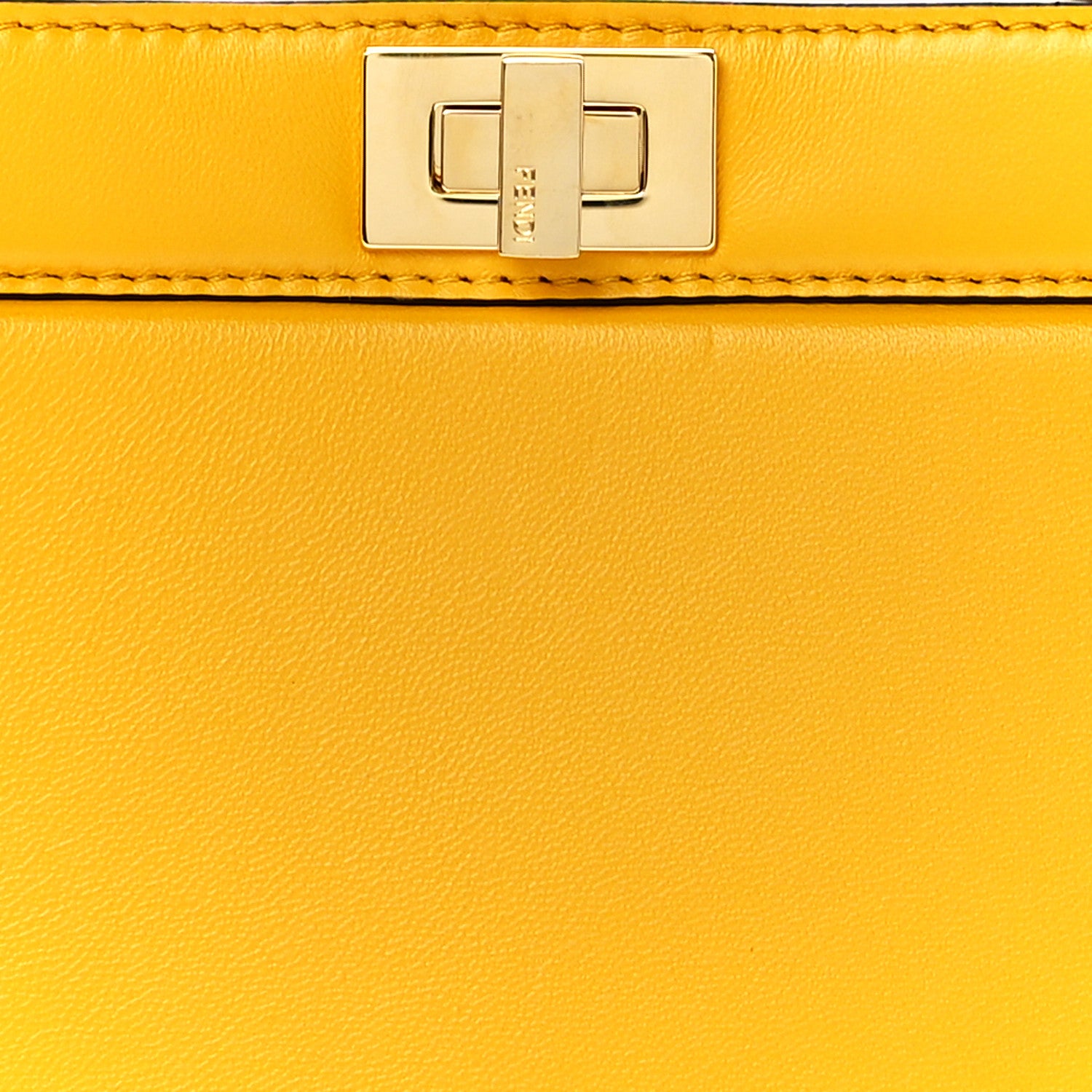 Fendi Shiny Nappa Petite Peekaboo I SEE U Satchel Mimosa 8 of 11