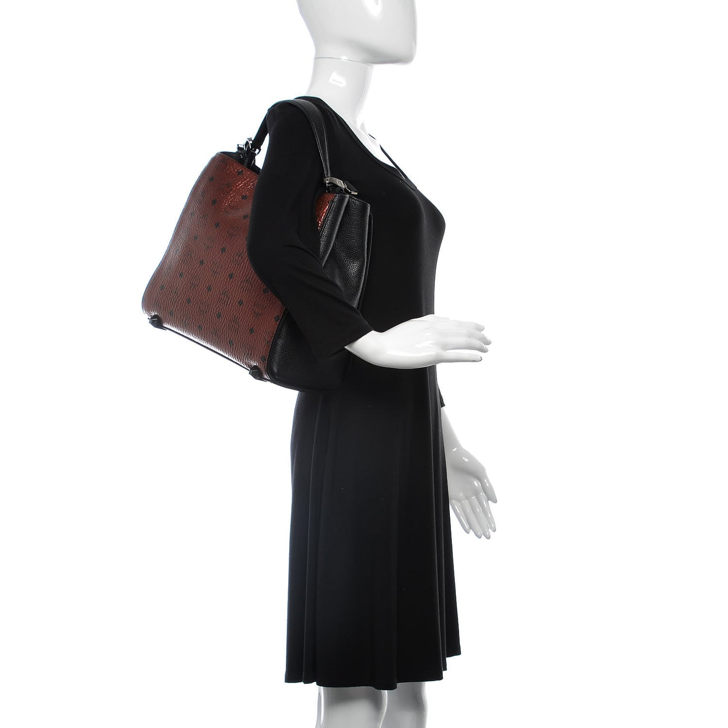 Metallic Visetos Medium Corina Shoulder Bag Scooter Red