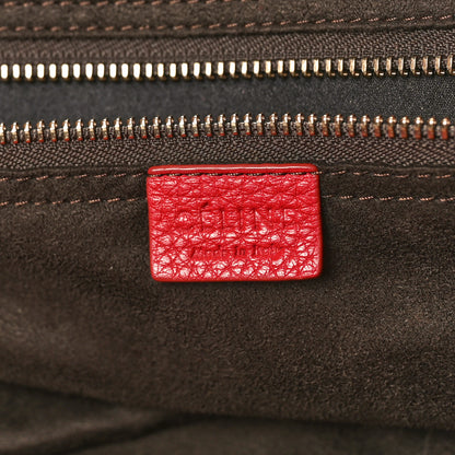 Celine Drummed Calfskin Mini Luggage Red 6 of 12