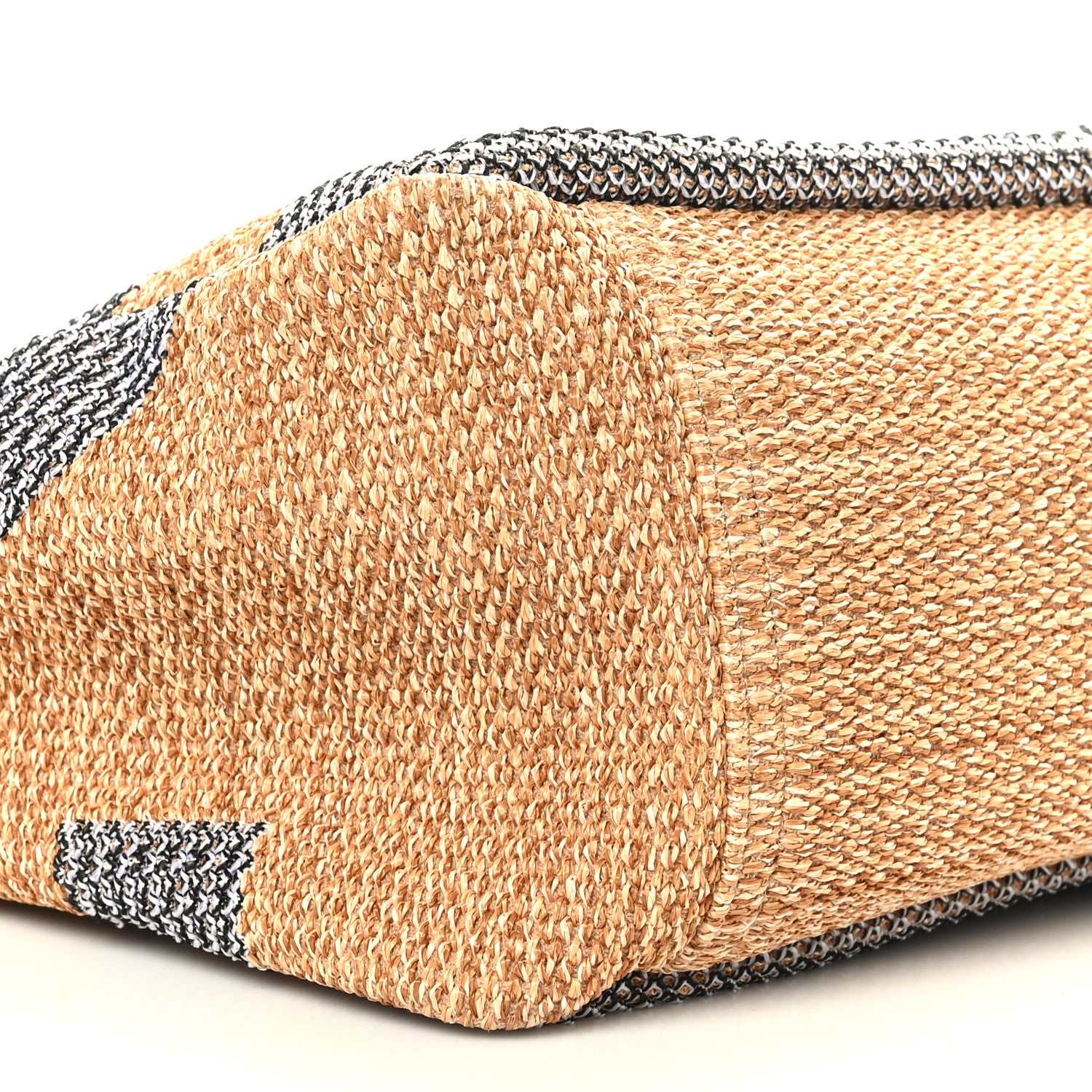 Chanel Mixed Fibers Large Maxi Shopping Bag Blue Beige 8 of 9