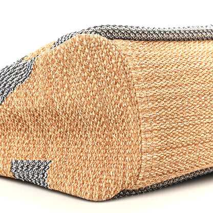 Chanel Mixed Fibers Large Maxi Shopping Bag Blue Beige 8 of 9