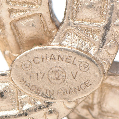 Chanel Crystal CC Earrings Light Gold 4 of 4