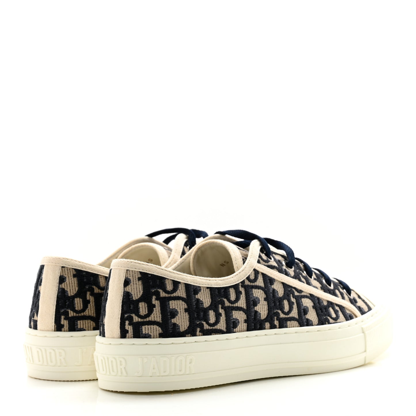 Canvas Oblique Walk N Dior Low Top Sneakers 39 Deep Blue